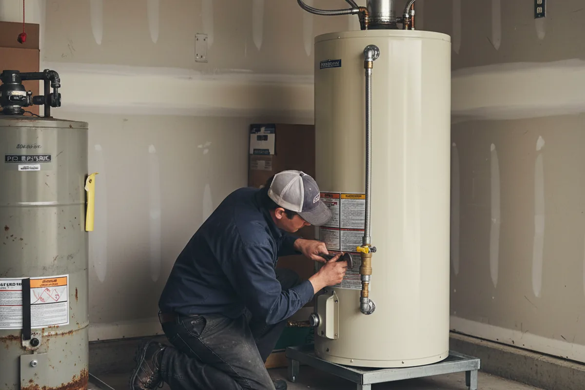Water heater and shutoff valve replacement in Boone